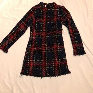 tweed plaid dress